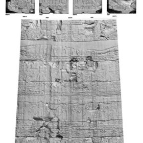 3D model of column e of the Temple of Amun, unrolled and scaled. 
